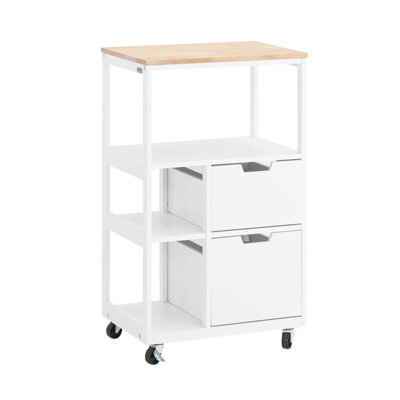 Sobuy Fkw111-Nw, Kitchen Trolley Cart Kitchen Storage Trolley Serving Trolley,w53Xd37Xh89.5 - image 1