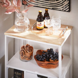 Sobuy Fkw111-Nw, Kitchen Trolley Cart Kitchen Storage Trolley Serving Trolley,w53Xd37Xh89.5 - thumbnail 9
