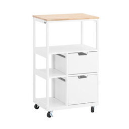 Sobuy Fkw111-Nw, Kitchen Trolley Cart Kitchen Storage Trolley Serving Trolley,w53Xd37Xh89.5
