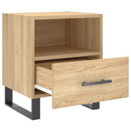 Berkfield Bedside Cabinet Sonoma Oak 40X35X47.5 Cm Engineered Wood - thumbnail 3
