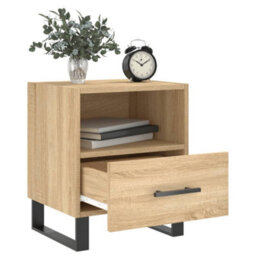 Berkfield Bedside Cabinet Sonoma Oak 40X35X47.5 Cm Engineered Wood - thumbnail 7