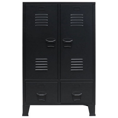 Berkfield Industrial Wardrobe Metal Industrial Style 67X35X107 Cm Black - image 1