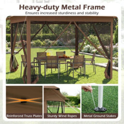 Gainoom Easy Pop-Up Canopy Instant One-Person Setup Outdoor Gazebo Portable Patio Garden Camping Picnic Shelter - thumbnail 7