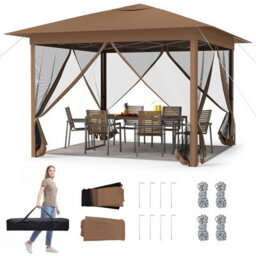 Gainoom Easy Pop-Up Canopy Instant One-Person Setup Outdoor Gazebo Portable Patio Garden Camping Picnic Shelter