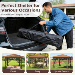 Gainoom Easy Pop-Up Canopy Instant One-Person Setup Outdoor Gazebo Portable Patio Garden Camping Picnic Shelter - thumbnail 4