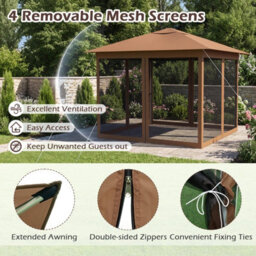 Gainoom Easy Pop-Up Canopy Instant One-Person Setup Outdoor Gazebo Portable Patio Garden Camping Picnic Shelter - thumbnail 5