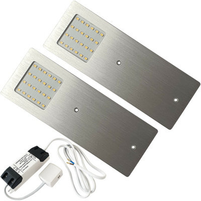 2 Pack Ultra-Slim Aluminium Under Cabinet Kitchen Led Light Kit - Natural White - image 1