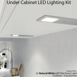2 Pack Ultra-Slim Aluminium Under Cabinet Kitchen Led Light Kit - Natural White - thumbnail 2