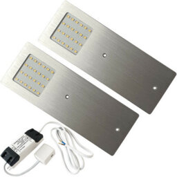 2 Pack Ultra-Slim Aluminium Under Cabinet Kitchen Led Light Kit - Natural White - thumbnail 1