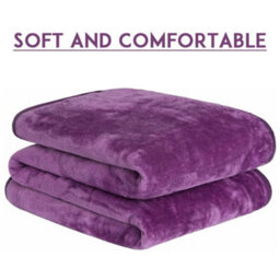 Alivio Medium Faux Fur Mink Throw Luxury Super Soft Plain Bed Sofa Settee Throw Blanket - Aubergine - thumbnail 8