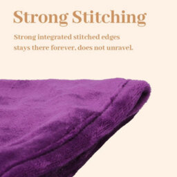 Alivio Medium Faux Fur Mink Throw Luxury Super Soft Plain Bed Sofa Settee Throw Blanket - Aubergine - thumbnail 4