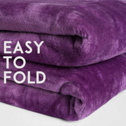 Alivio Medium Faux Fur Mink Throw Luxury Super Soft Plain Bed Sofa Settee Throw Blanket - Aubergine - thumbnail 7