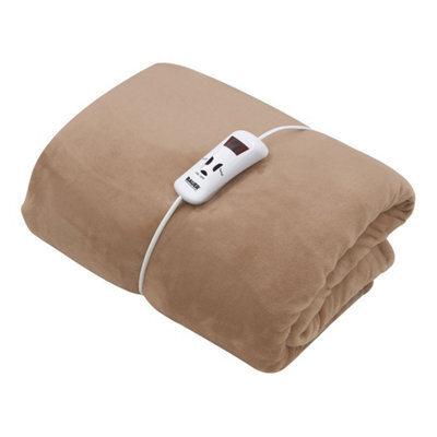 Bauer Electric Heated Throw In Beige - image 1