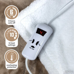 Bauer Electric Heated Throw In Beige - thumbnail 6
