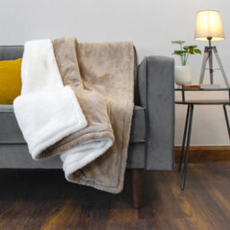 Bauer Electric Heated Throw In Beige - thumbnail 3