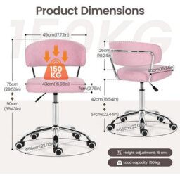 Boucle Office Chair Adjustable Height,ergonomic Comfort - thumbnail 2