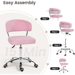 Boucle Office Chair Adjustable Height,ergonomic Comfort - thumbnail 5