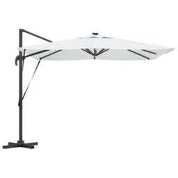 Berkfield Durable Roma Cantilever Parasol With Solar Leds - Sand - 286 X 285 X 270 Cm - Aluminium - thumbnail 7