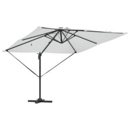 Berkfield Durable Roma Cantilever Parasol With Solar Leds - Sand - 286 X 285 X 270 Cm - Aluminium - thumbnail 5