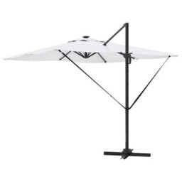 Berkfield Durable Roma Cantilever Parasol With Solar Leds - Sand - 286 X 285 X 270 Cm - Aluminium - thumbnail 8