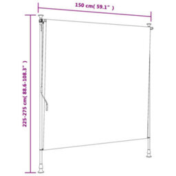 Walplus Outdoor Roller Blind Yellow And White 150X270 Cm Fabric&steel - thumbnail 9