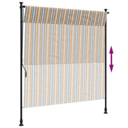 Walplus Outdoor Roller Blind Yellow And White 150X270 Cm Fabric&steel - thumbnail 6