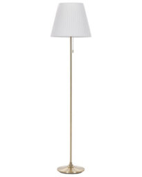Beliani Brass Floor Lamp With White Empire Shade 148Cm - Retro Classic, Matt Finish - thumbnail 2