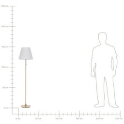 Beliani Brass Floor Lamp With White Empire Shade 148Cm - Retro Classic, Matt Finish - thumbnail 9