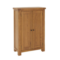 The Furniture Market Rustic Oak Shoe Storage Cupboard - thumbnail 5