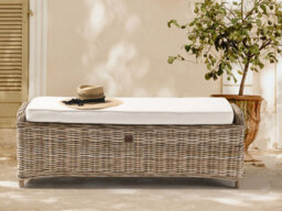 Beliani Garden Ottoman Susua 140 Cm Rattan Natural - thumbnail 2