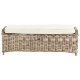 Beliani Garden Ottoman Susua 140 Cm Rattan Natural - thumbnail 4