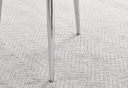 Furniturebox Set Of 2 Dining Chairs - Calla Premium Dining Chairs - Grey Velvet Chrome Leg Dining Chairs - Kitchen Dining Room Chairs - thumbnail 9