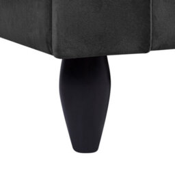 Beliani Sofa 3 Seater Bornholm Velvet Black - thumbnail 8