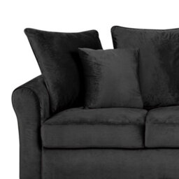 Beliani Sofa 3 Seater Bornholm Velvet Black - thumbnail 5