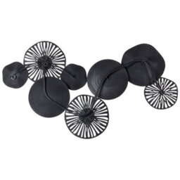 Beliani Wall Decor Tennessine Metal 49 Cm Black - thumbnail 4