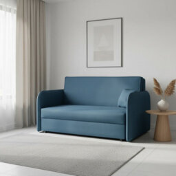 Viva Loft Iii Sofa Bed With Sleep Function Storage Container Chipboard Wood Frame Metal Legs 145Cm Wide Turquoise