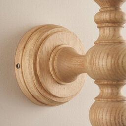Loops Stylish Dimmable Wall Light In Natural Ash And Aged Brass Finish - thumbnail 9