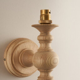 Loops Stylish Dimmable Wall Light In Natural Ash And Aged Brass Finish - thumbnail 7