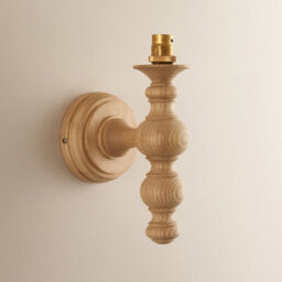 Loops Stylish Dimmable Wall Light In Natural Ash And Aged Brass Finish - thumbnail 2