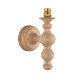 Loops Stylish Dimmable Wall Light In Natural Ash And Aged Brass Finish