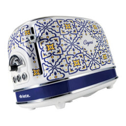 Ariete 551/2 Capri 2 Slice Toaster, Vintage Italian Tile Design, Defrost & 6 Toasting Functions - thumbnail 2
