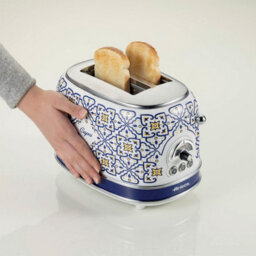 Ariete 551/2 Capri 2 Slice Toaster, Vintage Italian Tile Design, Defrost & 6 Toasting Functions - thumbnail 4