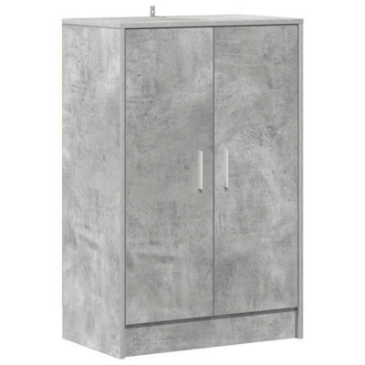 Berkfield Modern Shoe Cabinet Concrete Grey 60X35X92 Cm Engineered Wood - image 1