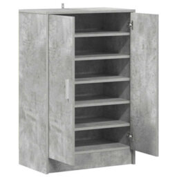 Berkfield Modern Shoe Cabinet Concrete Grey 60X35X92 Cm Engineered Wood - thumbnail 5