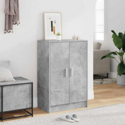 Berkfield Modern Shoe Cabinet Concrete Grey 60X35X92 Cm Engineered Wood - thumbnail 2