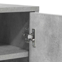 Berkfield Modern Shoe Cabinet Concrete Grey 60X35X92 Cm Engineered Wood - thumbnail 8