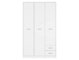 Arte Nepo Plus 118 Cm 3 Door Hinged Wardrobe With 2 Drawers White - thumbnail 3