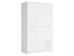 Arte Nepo Plus 118 Cm 3 Door Hinged Wardrobe With 2 Drawers White - thumbnail 2