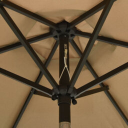 Berkfield Parasol With Led Lights Taupe 200X211 Cm Aluminium - thumbnail 5