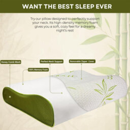 istyle mode Bamboo Contour Memory Pillow Orthopedic Cervical Support For Neck & Shoulder 40X60Cm - thumbnail 4